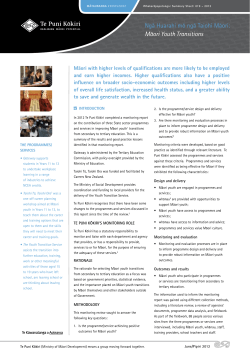 Maori Youth Transitions