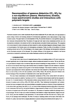 Decomposition of gaseous dielectrics (CF4, SF6)