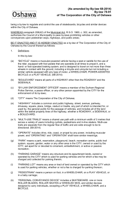 By-law - City of Oshawa