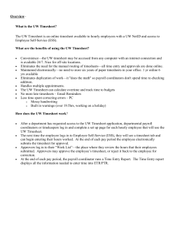 Overview of online timesheet