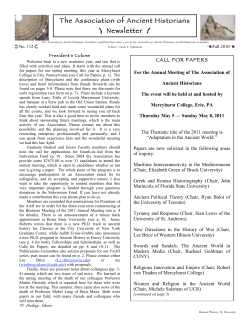 Fall - Association of Ancient Historians