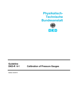 DKD-R 6-1 Richtlinie Kalibrierung von Druckmessger&auml;ten