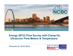 Energy (BTU) Flow Survey with Clamp