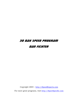 30 Day Speed Development