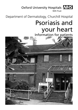 Psoriasis and your heart - Oxford University Hospitals