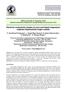 Electrical conductivity studies on pure and doped magnesium