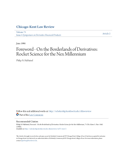 Foreword - On the Borderlands of Derivatives: Rocket Science for