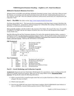 12th Grade AP Summer Reading Assignment