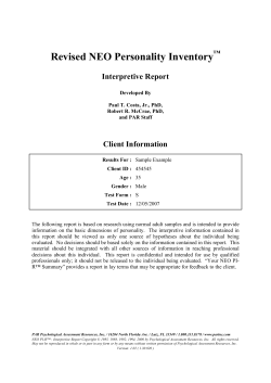 Revised NEO Personality Inventory