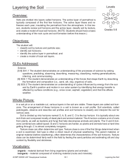 Layering the Soil - Arctic Climate Modeling Program