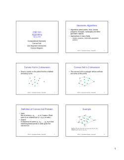 Convex Hull, Line Segment Intersection, Voronoi Diagram