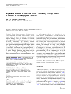 Expedient Metrics to Describe Plant Community Change Across
