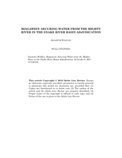 biagaweit: securing water from the mighty river
