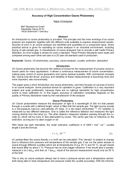 Accuracy of High Concentration Ozone Photometry