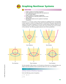 Graphing Nonlinear Systems