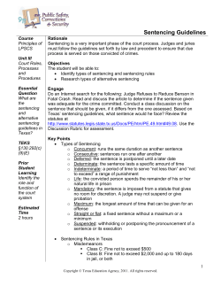 Sentencing Guidelines