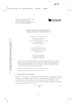 On the number of representations of integers by sums of mixed