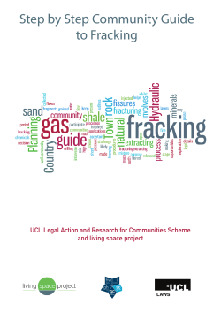 Step by Step Community Guide to Fracking