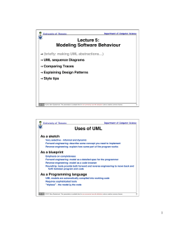 Sequence Diagrams - Department of Computer Science