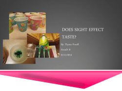 DOES SIGHT EFFECT TASTE?