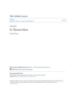 St. Thomas More - St. John`s Law Scholarship Repository