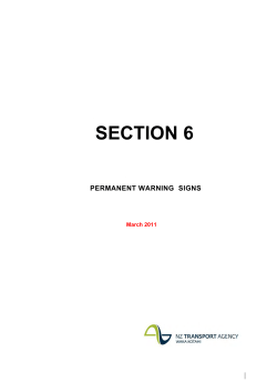MOTSAM Part I: Section 06 Permanent Warning Signs