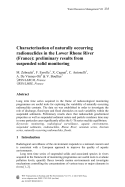 Characterisation of naturally occurring radionuclides in