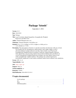 Package `lctools`