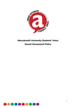 Aberystwyth University Students` Union Sexual Harassment Policy