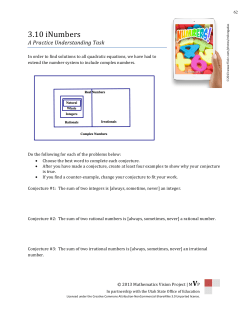 I Numbers - Utah Education Network