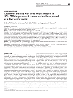 Locomotor training with body weight support in SCI: EMG