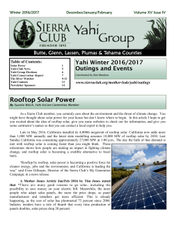 Rooftop Solar Power - Paradise Community Concert Band