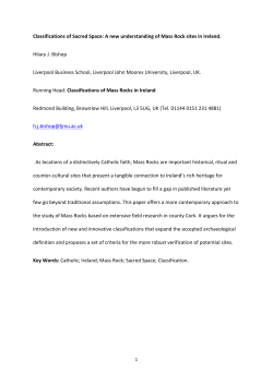 Classifications of Sacred Space: A new understanding of Mass Rock