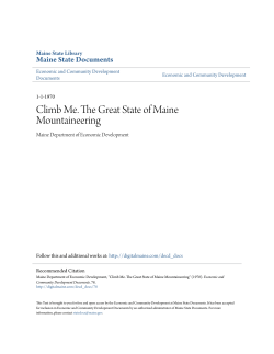 Climb Me. The Great State of Maine Mountaineering