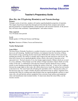 Teachers guide - National Nanotechnology Infrastructure Network