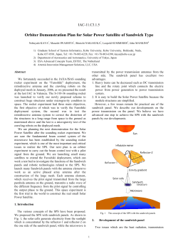 Orbiter Demonstration Plan for Solar Power Satellite of Sandwich Type