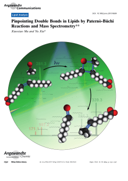Pinpointing Double Bonds in Lipids by PaternBchi Reactions and