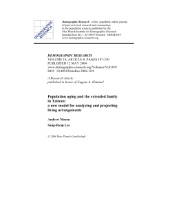 Population aging and the extended family in Taiwan