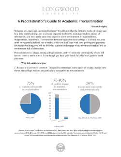 A Procrastinator`s Guide to Academic Procrastination 75% 80