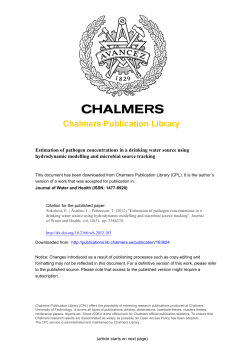 Estimation of pathogen concentrations in a drinking water source