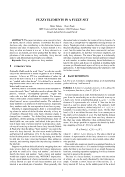 FUZZY ELEMENTS IN A FUZZY SET