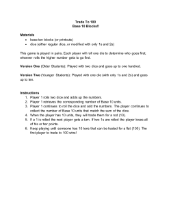 Trade To 100 Base 10 Blocks!! Materials &bull; base ten blocks (or