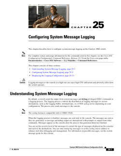 Configuring System Message Logging