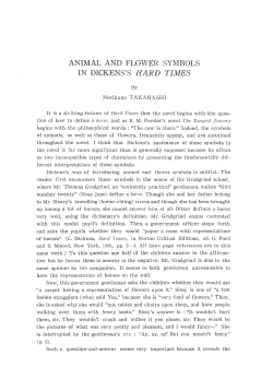 ANIMAL AND FLOWER SYMBOLS IN DICKENS`S HARD TIMES