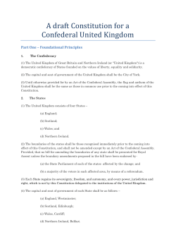 A draft Constitution for a Confederal United Kingdom