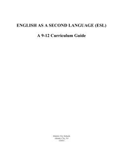 ENGLISH AS A SECOND LANGUAGE