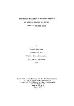 SIGNIFICANT PARALLELS lN THEODORE DREISER`S AN