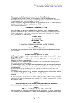 German Criminal Code - Gesetze im Internet