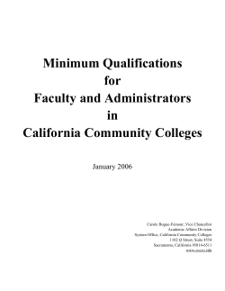 Minimum Qualifications - Los Rios Community College District