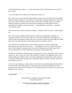 I`d like more information on Socratic teaching / the